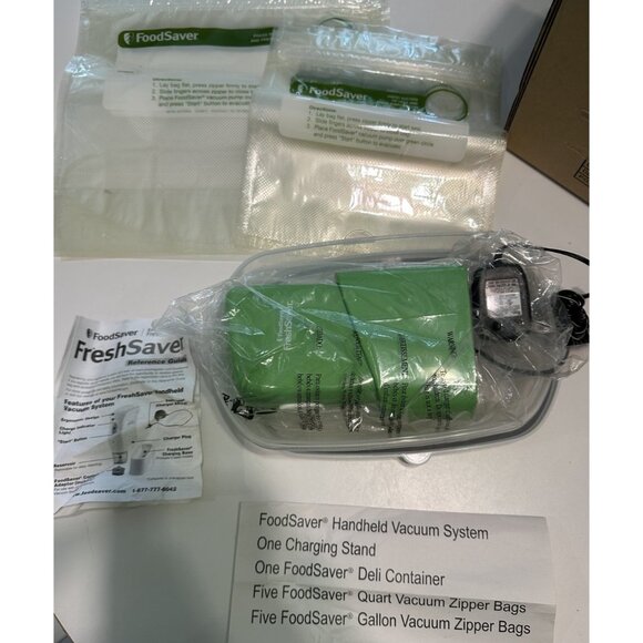 FoodSaver FreshSaver Handheld Rechargeable Vacuum Sealing Kit Bags Container NEW - Picture 1 of 4
